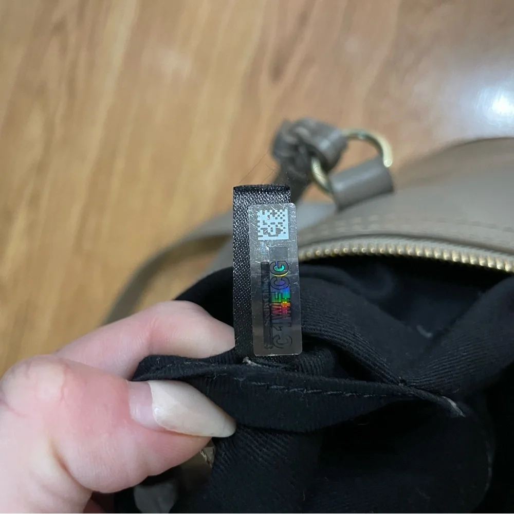 See by Chloe Emy Patchwork Suede Taupe Grey Shoulder Bag w Crossbody Strap - Picture 9 of 16